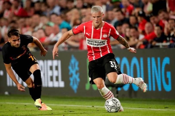 Philipp Max of PSV during the UEFA Champions League Second Qualifying Round: First Leg match between PSV and Galatasaray at Philips Stadion on July...