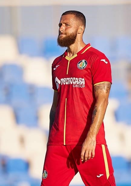 David Timor of Getafe looks on during a Pre-Season friendly match between Getafe and Stade Rennais at Pinatar Arena on July 21, 2021 in Murcia, Spain.