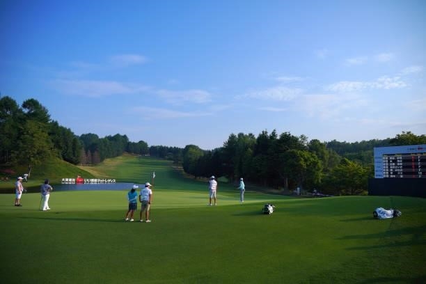General view of the 18th green during the first round of Daito Kentaku eHeyanet Ladies at Takino Country Club on July 22, 2021 in Sapporo, Hokkaido,...