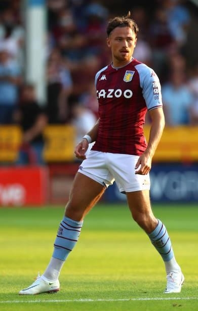 Matthew Cash of Aston Villa during the Pre Season Friendly between Walsall and Aston Villa at Banks's Stadium on July 21, 2021 in Walsall, England.