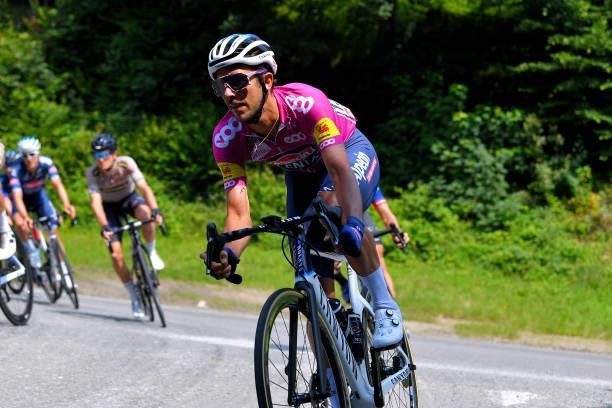Dries De Bondt of Belgium and Team Alpecin-Fenix Purple Intermediated Sprint Jersey during the 42nd Tour de Wallonie 2021, Stage 3 a 179,9km stage...