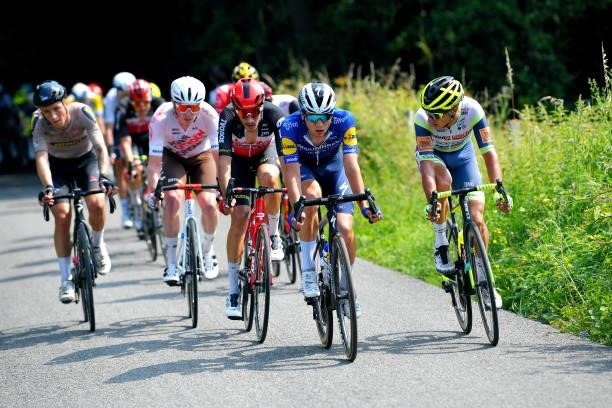 Andrea Bagioli of Italy and Team Deceuninck - Quick-Step & Quinten Hermans of Belgium and Team Intermarché - Wanty - Gobert Matériaux during the 42nd...
