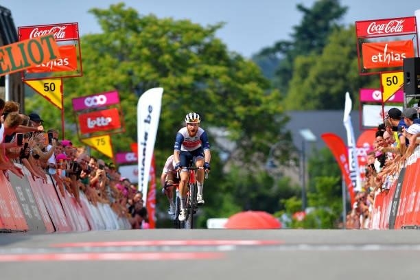 Quinn Simmons of United States and Team Trek - Segafredo sprints at arrival during the 42nd Tour de Wallonie 2021, Stage 3 a 179,9km stage from...