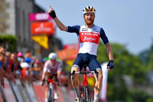 Quinn Simmons of United States and Team Trek - Segafredo stage winner celebrates at arrival during the 42nd Tour de Wallonie 2021, Stage 3 a 179,9km...