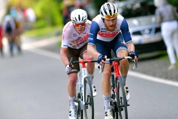 Quinn Simmons of United States and Team Trek - Segafredo in breakaway during the 42nd Tour de Wallonie 2021, Stage 3 a 179,9km stage from Plombières...