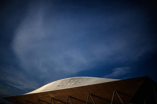 General view of the roof of the Ariake Gymnastics Center ahead of the Tokyo 2020 Olympic Games on July 22, 2021 in Tokyo, Japan.