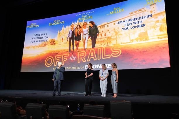Bill Kenwright with Director Jules Williamson and Sally Philips introduces the film at the "Off The Rails