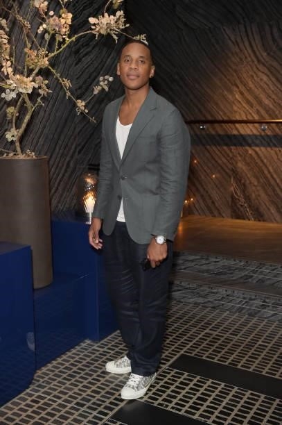 Reggie Yates attends a traditional Omakase dining experience hosted by Omega to celebrate the opening of the Olympic Games at Nobu Hotel on July 22,...
