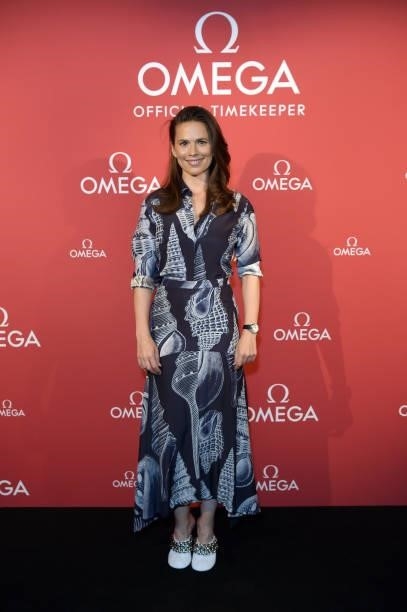Hayley Atwell attends a traditional Omakase dining experience hosted by Omega to celebrate the opening of the Olympic Games at Nobu Hotel on July 22,...