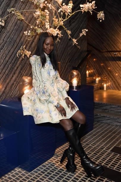 Aweng Ade-Chuol attends a traditional Omakase dining experience hosted by Omega to celebrate the opening of the Olympic Games at Nobu Hotel on July...