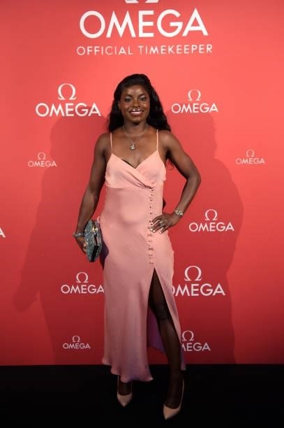 Eniola Aluko attends a traditional Omakase dining experience hosted by Omega to celebrate the opening of the Olympic Games at Nobu Hotel on July 22,...