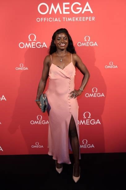 Eniola Aluko attends a traditional Omakase dining experience hosted by Omega to celebrate the opening of the Olympic Games at Nobu Hotel on July 22,...