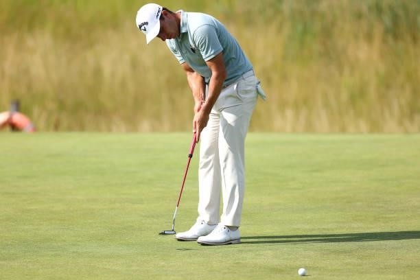 Nino Bertasio of Italy in action during Day One of the Cazoo Open supported by Gareth Bale at Celtic Manor Resort on July 22, 2021 in Newport, Wales.