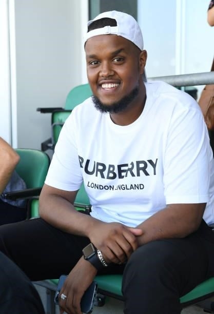 Chunkz attends the Oval Invincibles Men v Manchester Originals Men - The Hundred, at The Kia Oval on July 22, 2021 in London, England.