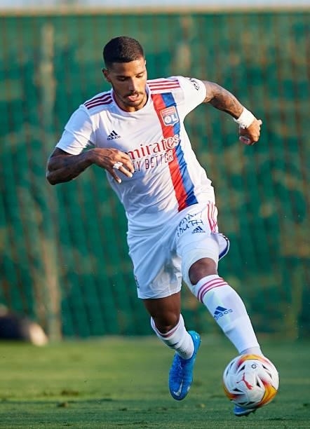 Henrique Silva Milagres of Olympique Lyonnais runs with the ball during a Pre-Season friendly match between Olympique Lyonnais and Villarreal CF at...