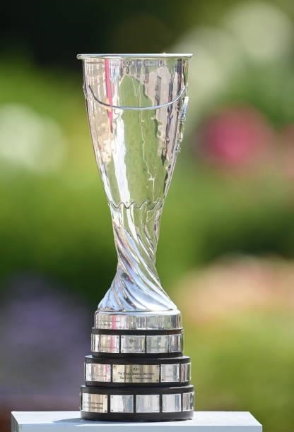Detail view of the winners trophy during day two of the The Amundi Evian Championship at Evian Resort Golf Club on July 23, 2021 in Evian-les-Bains,...