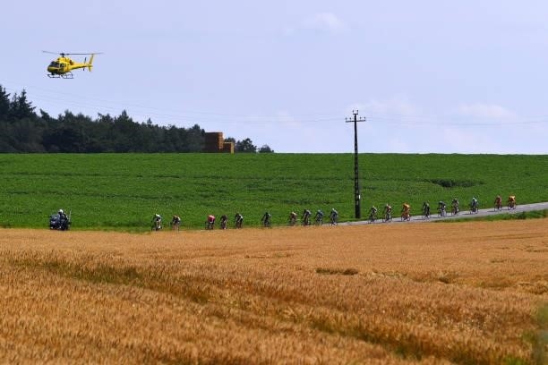 The Peloton during the 42nd Tour de Wallonie 2021, Stage 4 206km stage from Neufchâteau to Fleurus / Landscape / #tourdewallonie /...