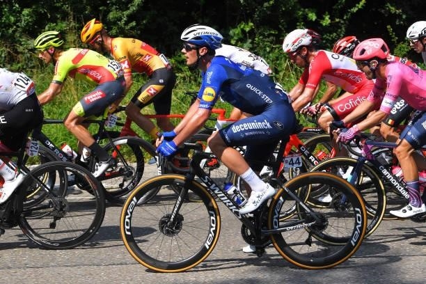 Yves Lampaert of Belgium and Team Deceuninck - Quick-Step during the 42nd Tour de Wallonie 2021, Stage 4 206km stage from Neufchâteau to Fleurus /...