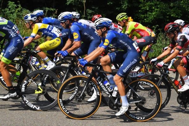 Andrea Bagioli of Italy and Team Deceuninck - Quick-Step during the 42nd Tour de Wallonie 2021, Stage 4 206km stage from Neufchâteau to Fleurus /...