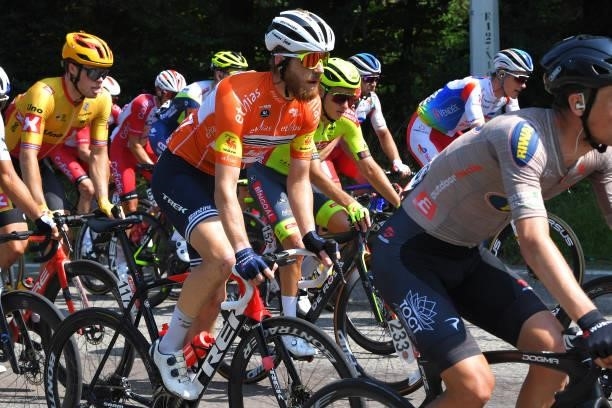 Quinn Simmons of United States and Team Trek - Segafredo Orange Leader Jersey during the 42nd Tour de Wallonie 2021, Stage 4 206km stage from...