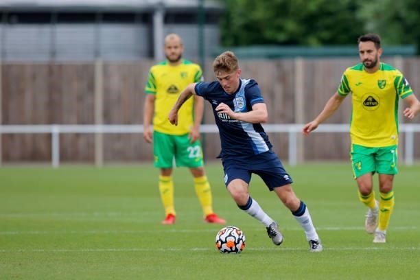 Scott High of Huddersfield Town during the pre-season friendly between Norwich City and Huddersfield Town on July 23, 2021 in Norwich, England.
