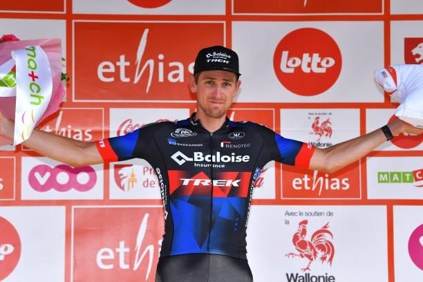 Toon Aerts of Belgium and Team Baloise Trek Lions Most Combative Rider celebrates at podium during the 42nd Tour de Wallonie 2021, Stage 4 206km...