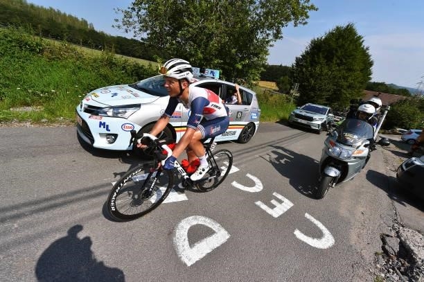 Jacob Egholm of Denmark and Team Trek - Segafredo during the 42nd Tour de Wallonie 2021, Stage 4 206km stage from Neufchâteau to Fleurus /...