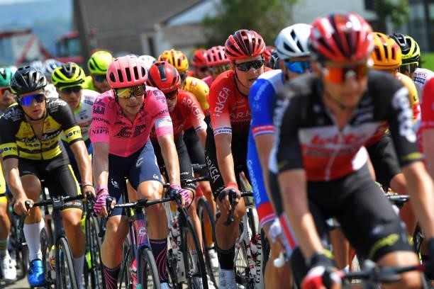 Jens Keukeleire of Belgium and Team EF Education - Nippo & Bram Welten of Netherlands and Team Arkéa - Samsic during the 42nd Tour de Wallonie 2021,...