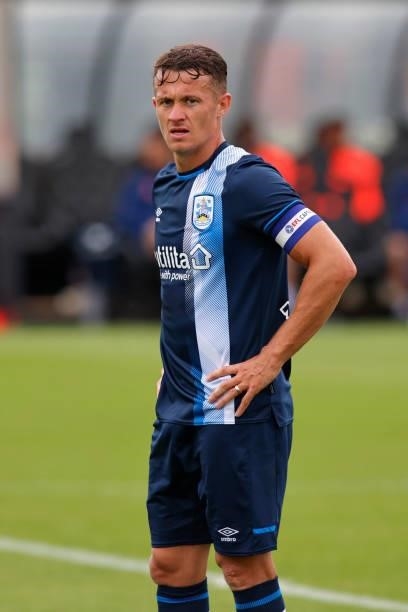 Jonathan Hogg of Huddersfield Town during the pre-season friendly between Norwich City and Huddersfield Town on July 23, 2021 in Norwich, England.