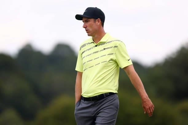Ross Fisher of England during Day Two of the Cazoo Open supported by Gareth Bale at Celtic Manor Resort on July 23, 2021 in Newport, Wales.