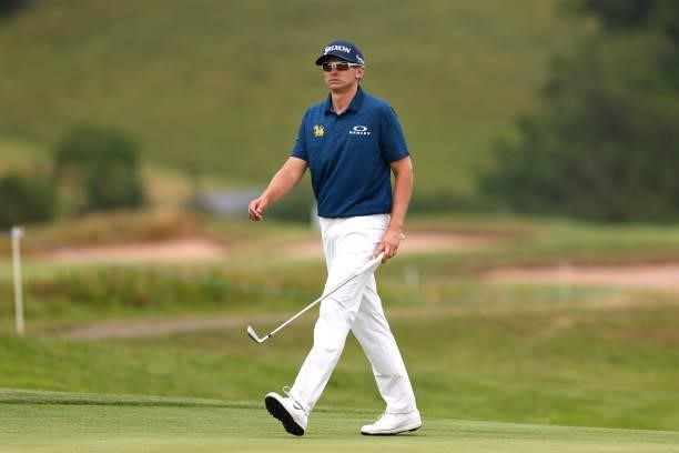 John Catlin of USA during Day Two of the Cazoo Open supported by Gareth Bale at Celtic Manor Resort on July 23, 2021 in Newport, Wales.