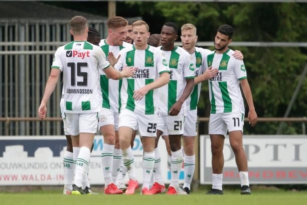 Tomas Suslov of FC Groningen celebrate first FC Groningen goal of the afternoon during the Club Friendly match between SC Heerenveen and FC Groningen...