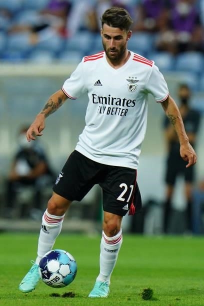 Rafa Silva of SL Benfica controls the ball during the Pre-Season Friendly match between SL Benfica and Lille at Estadio Algarve on July 22, 2021 in...
