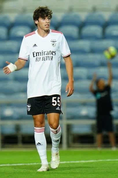 Paulo Bernardo of SL Benfica during the Pre-Season Friendly match between SL Benfica and Lille at Estadio Algarve on July 22, 2021 in Loule, Portugal.