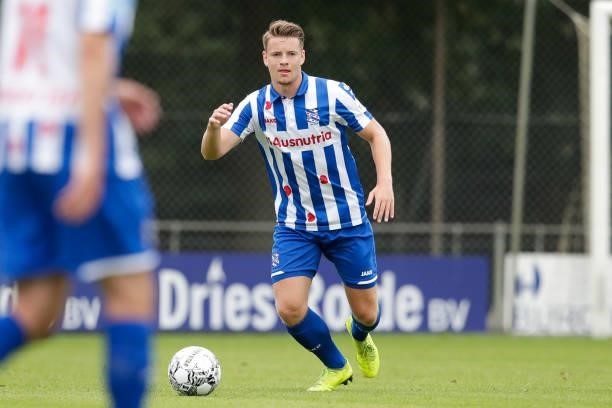 Syb van Ottele of SC Heerenveen controls the ball during the Club Friendly match between SC Heerenveen and FC Groningen at Rolder Boys on July 23,...