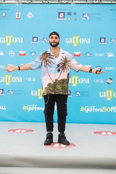 Deiv attends the photocall at the Giffoni Film Festival 2021 on July 23, 2021 in Giffoni Valle Piana, Italy.