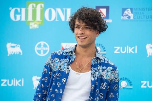 Leo Gassmann attends the photocall at the Giffoni Film Festival 2021 on July 23, 2021 in Giffoni Valle Piana, Italy.