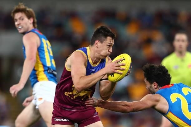 Hugh McCluggage of the Lions during the round 20 AFL match between Brisbane Lions and Gold Coast Suns at The Gabba on July 24, 2021 in Brisbane,...