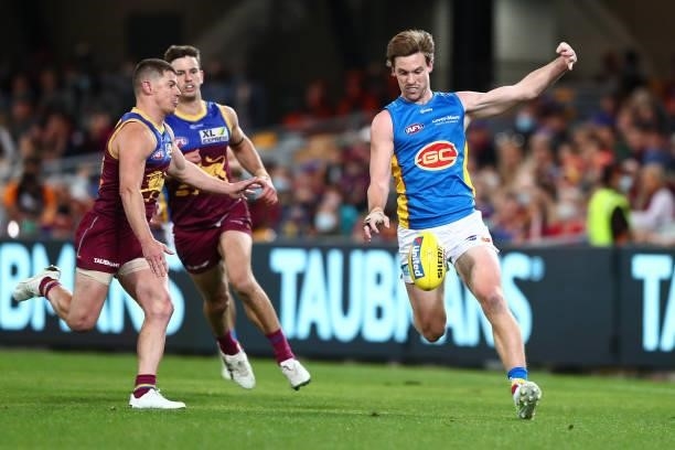 Noah Anderson of the Suns during the round 20 AFL match between Brisbane Lions and Gold Coast Suns at The Gabba on July 24, 2021 in Brisbane,...