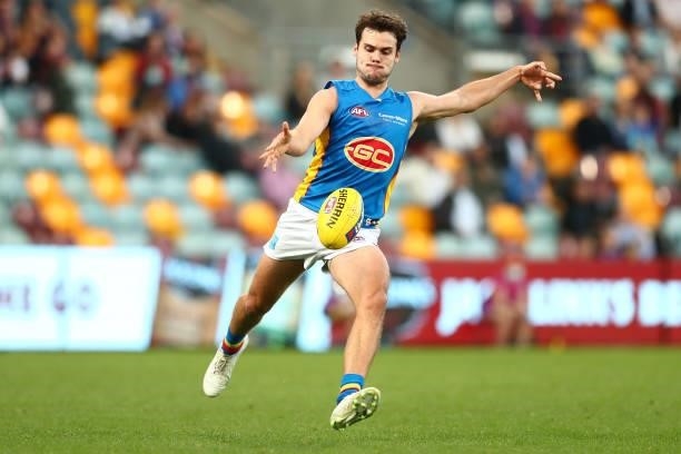 Jack Bowes of the Suns during the round 20 AFL match between Brisbane Lions and Gold Coast Suns at The Gabba on July 24, 2021 in Brisbane, Australia.
