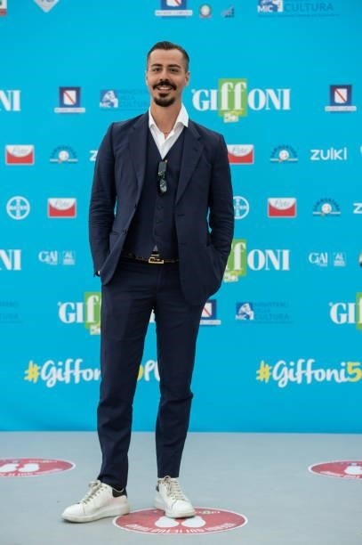 Simone Giacomini attends the photocall at the Giffoni Film Festival 2021 on July 23, 2021 in Giffoni Valle Piana, Italy.