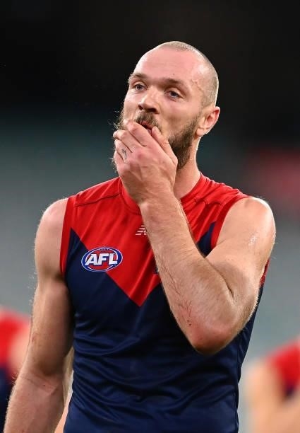 Max Gawn of the Demons looks dejected after losing the round 20 AFL match between Melbourne Demons and Western Bulldogs at Melbourne Cricket Ground...