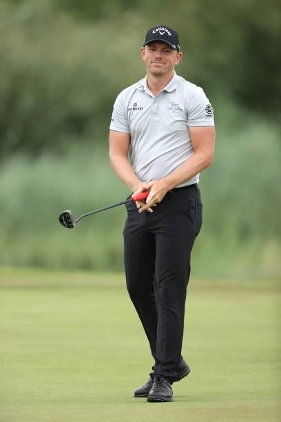 Matt Wallace of England putts on the first green during the third round of the Cazoo Open supported by Gareth Bale at Celtic Manor Resort on July 24,...