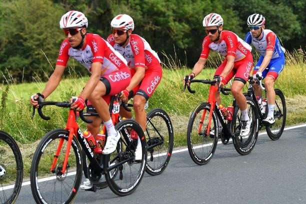 José Herrada Lopez of Spain, Fernando Barceló Aragón of Spain & André Rodrigues De Carvalho of Portugal and Team Cofidis during the 42nd Tour de...