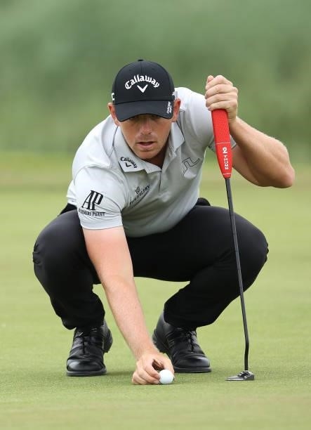 Matt Wallace of England putts on the first green during the third round of the Cazoo Open supported by Gareth Bale at Celtic Manor Resort on July 24,...