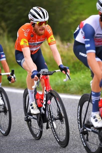 Quinn Simmons of United States and Team Trek - Segafredo Orange Leader Jersey during the 42nd Tour de Wallonie 2021, Stage 5 a 183,1km stage from...