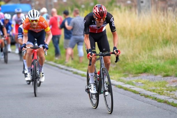 Tim Wellens of Belgium and Team Lotto Soudal attacks during the 42nd Tour de Wallonie 2021, Stage 5 a 183,1km stage from Dinant to Quaregnon /...