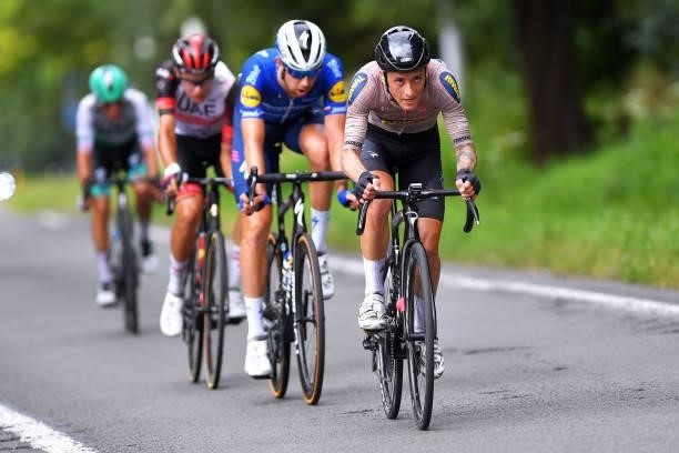 Lucas Eriksson of Sweden and Riwal Cycling Team in the Breakaway during the 42nd Tour de Wallonie 2021, Stage 5 a 183,1km stage from Dinant to...