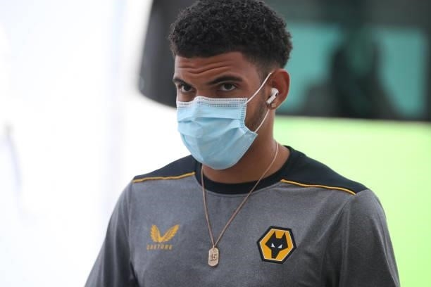 Morgan Gibbs-White of Wolverhampton Wanderers arrives at the stadium prior to the Pre-Season Friendly match between Real Betis and Wolverhampton...