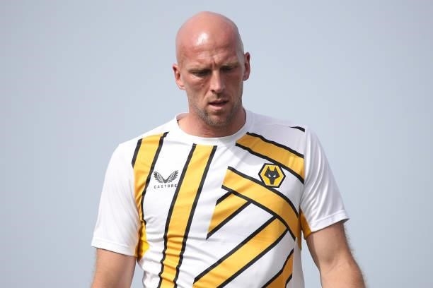 John Ruddy of Wolverhampton Wanderers looks on during the warm up prior to the Pre-Season Friendly match between Real Betis and Wolverhampton...